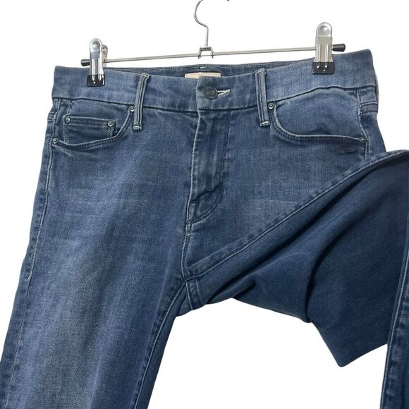 Mother Looker Ankle Fray Jeans Repeating Love Women’s Size 26 Raw Hem - Picture 5 of 15